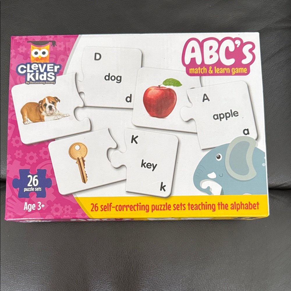 Clever Kids ABC's Match & Learn Puzzle Set - White